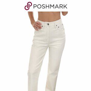 AGOLDE ’90s Pinch Waist White Pleather Pants | Size 25 | High Rise | LIKE NEW